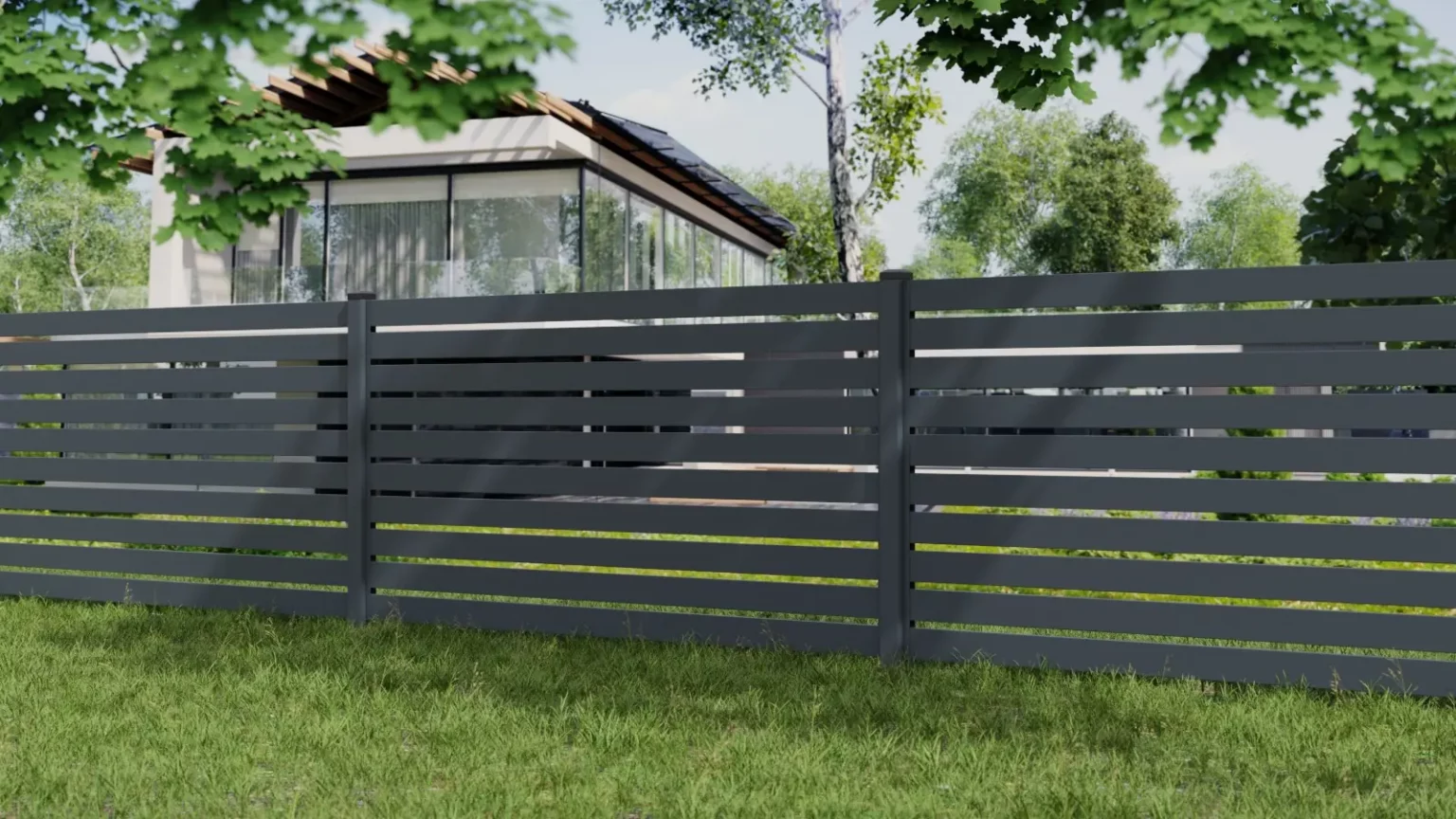 Przykładowe ogrodzenie palisadowe